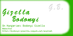 gizella bodonyi business card